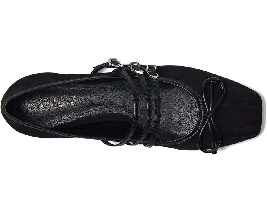 Балетки Schutz Arissa Strap с квадратным носком и ремешками на пряжках