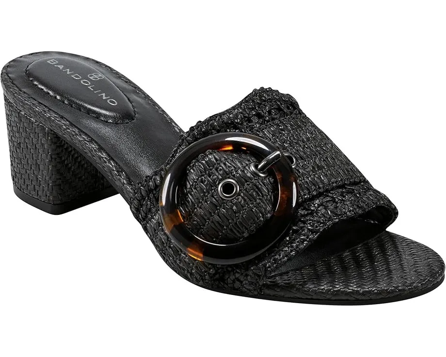 Босоножки Bandolino Anni на устойчивом каблуке с плетением из рафии и крупной пряжкой