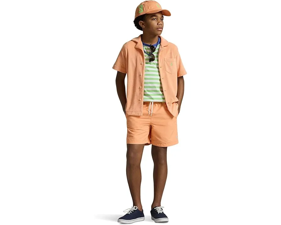 Striped Cotton Jersey Pocket Tee (Big Kid)