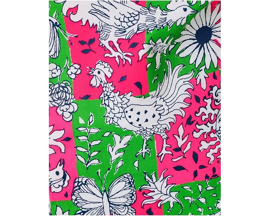 Платье Lilly Pulitzer Kids Little Lilly Classic Shift с кружевной отделкой и карманами