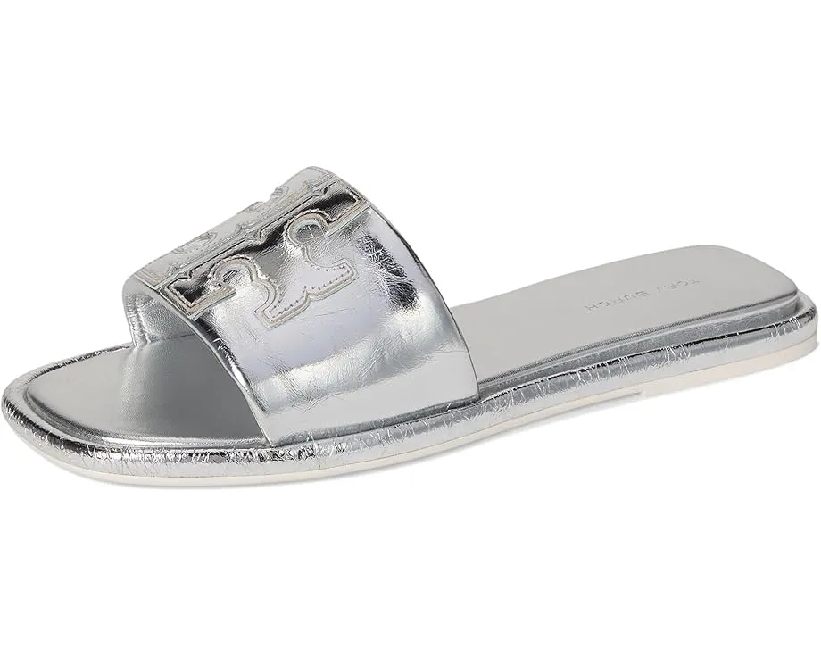 Сланцы Tory Burch Slide с логотипом Double T и открытым мысом