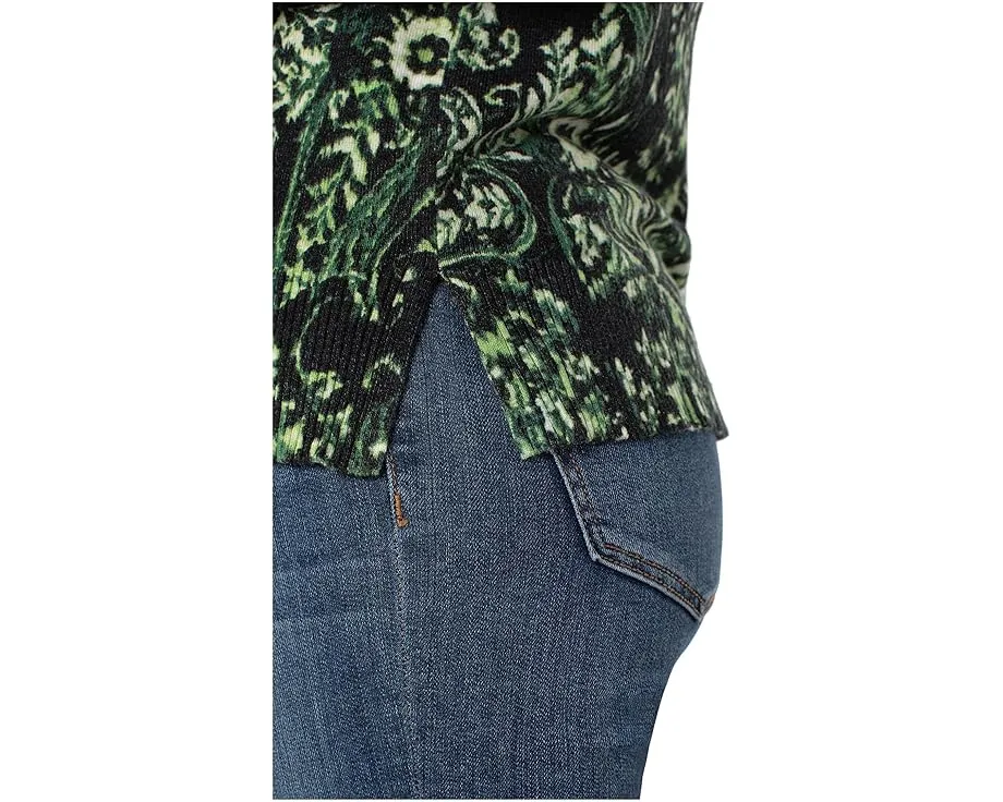 Liverpool Los Angeles свитер реглан с боковыми разрезами и ярким принтом