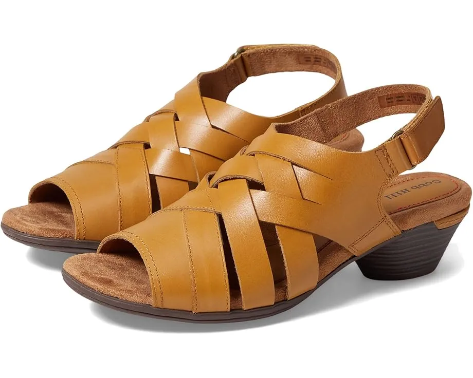 Плетеные сандалии Cobb Hill Laurel с открытым носком и устойчивым каблуком