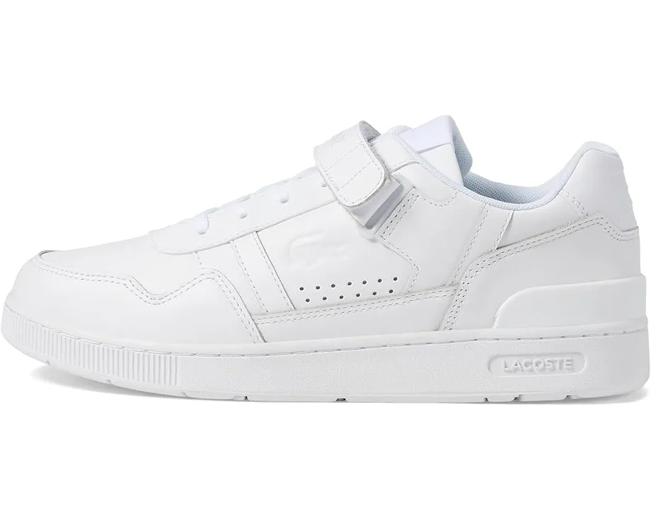 Кроссовки Lacoste T-Clip Velcro на липучке с кожаным верхом