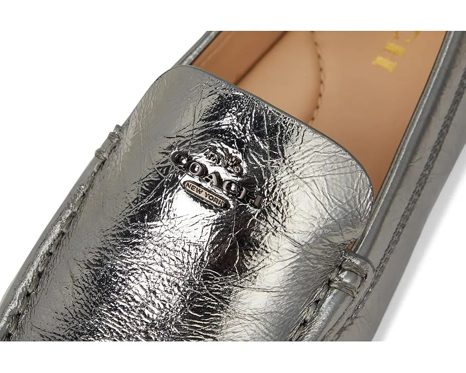 Мокасины COACH Marley Crinkled Metallic со складным верхом