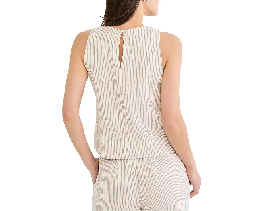 Топ NIC+ZOE Petite Pinstripe Gauze Pop On с запахом и полосками