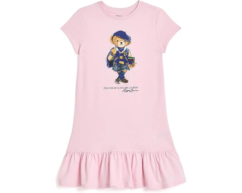 Детское хлопковое джерси платье Polo Bear от Polo Ralph Lauren