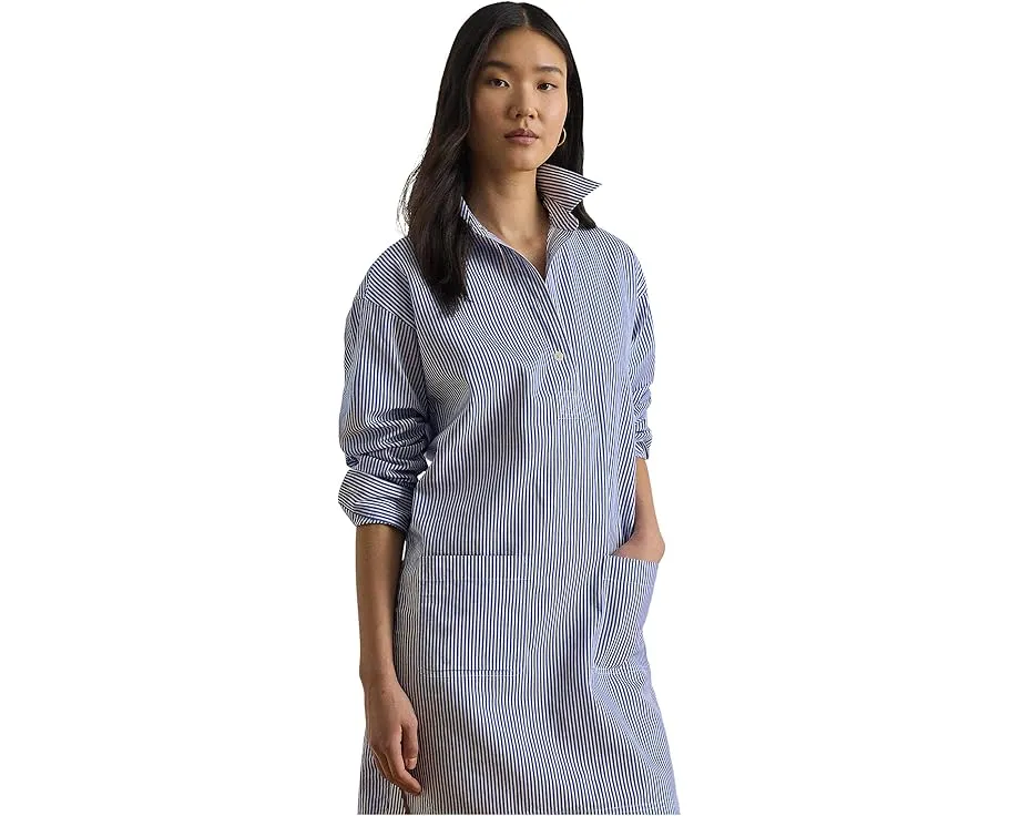 Платье-рубашка Lauren Ralph Lauren из хлопка в полоску с поясом