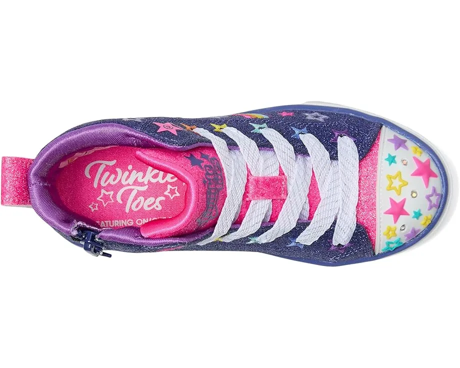Детские кроссовки SKECHERS KIDS Twinkle Sparks 314831L с подсветкой и молнией