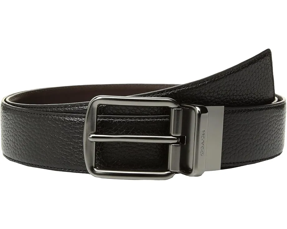 COACH ремень Wide Reversible из кожи с грануляцией