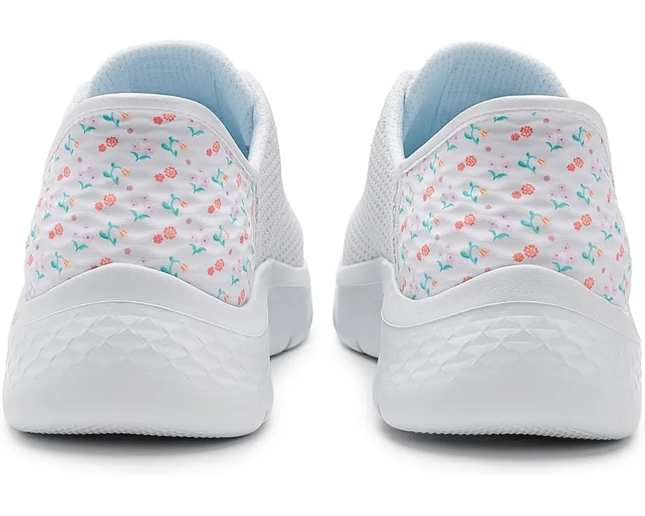 SKECHERS Performance Go Walk Flex Lily Rose с эластичными шнурками и сетчатым верхом