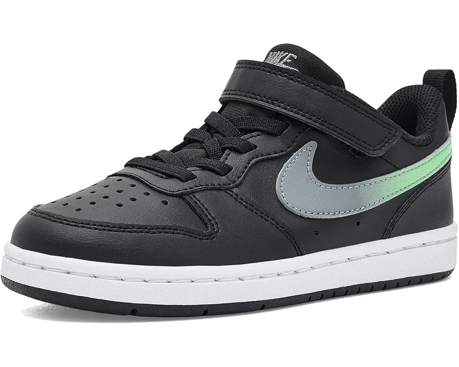 Кроссовки Nike Court Borough Low Fade для детей Black и Illusion Green