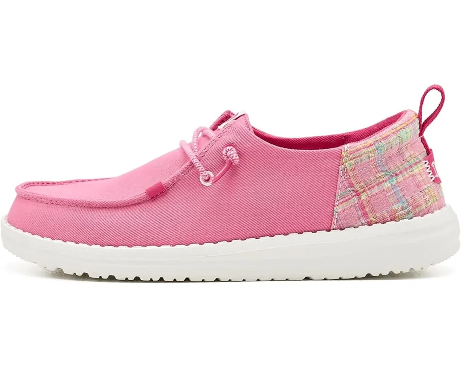 Hey Dude Kids Wally Funk Prep Plaid слипоны в клетку с эластичной шнуровкой