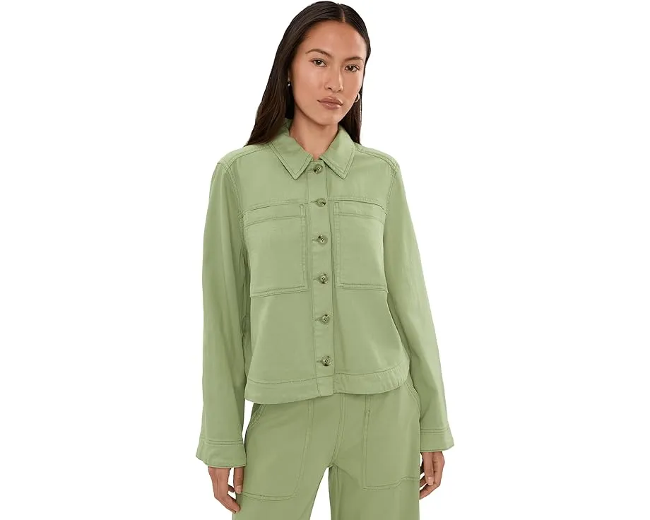 Petite High/ Low Denim Shacket