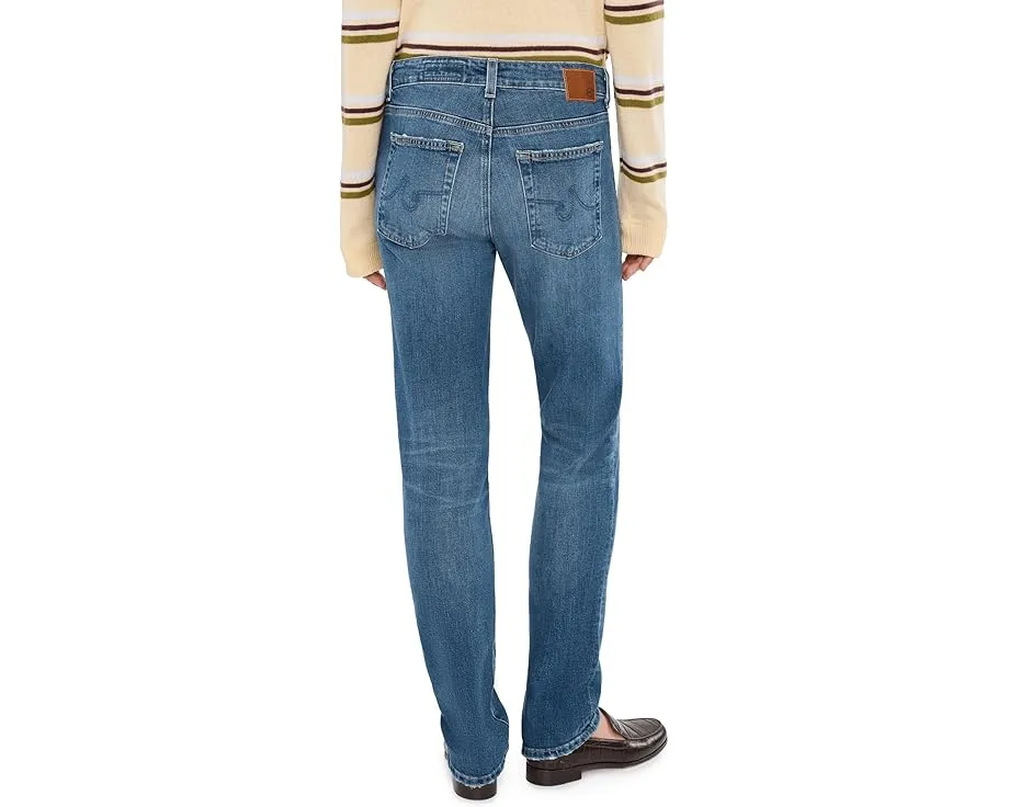 Джинсы Sandra Low Rise Slim Straight с низкой посадкой и прямым кроем в цвете 10 Years Illiad от AG Jeans