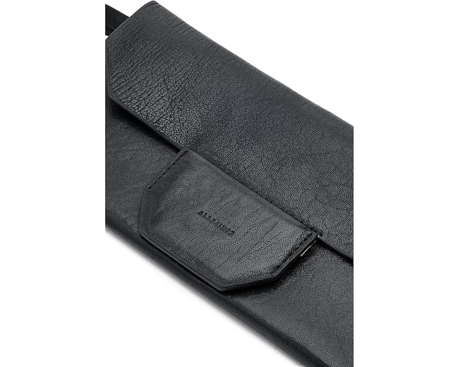 Косметичка Ursa Grain Pouch из зернёной кожи с ремешком от AllSaints