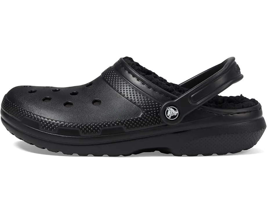 Классические утепленные кроксы Crocs с искусственным мехом и регулируемым ремешком