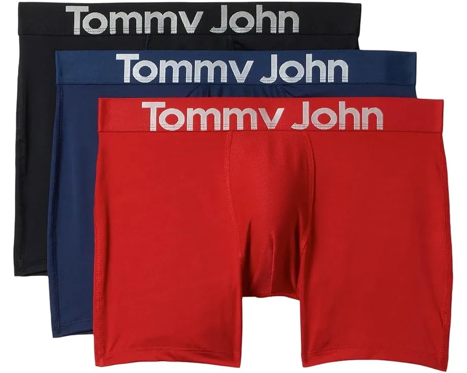 Tommy John 360 Sport Micro 4 дюйма (10.16 см) боксеры 3 шт с контурной ластовицей