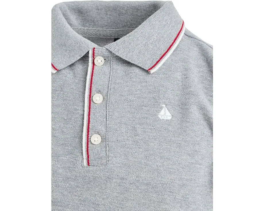 Поло из пике Janie and Jack с короткими рукавами и тремя пуговицами