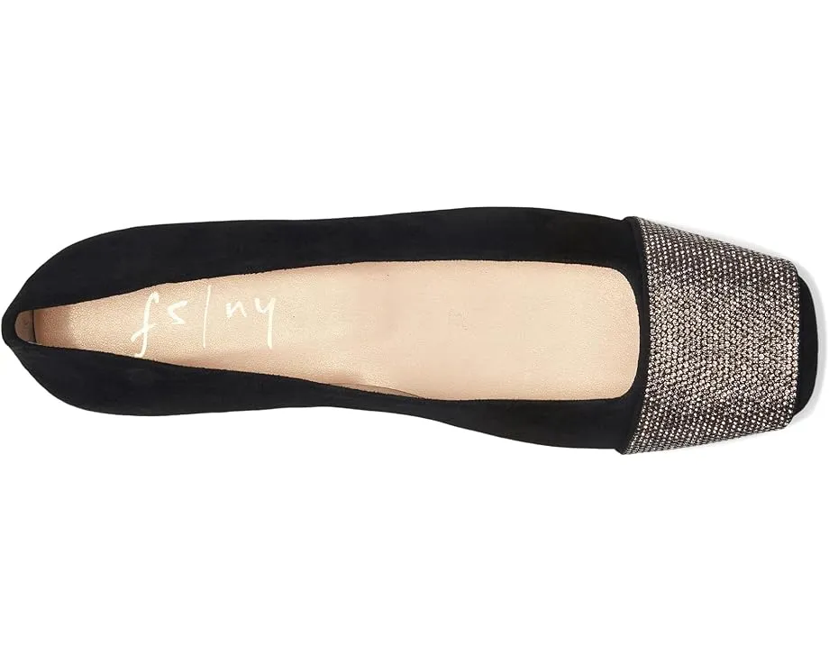 Лоферы Via от French Sole с квадратным носком и контрастным материалом