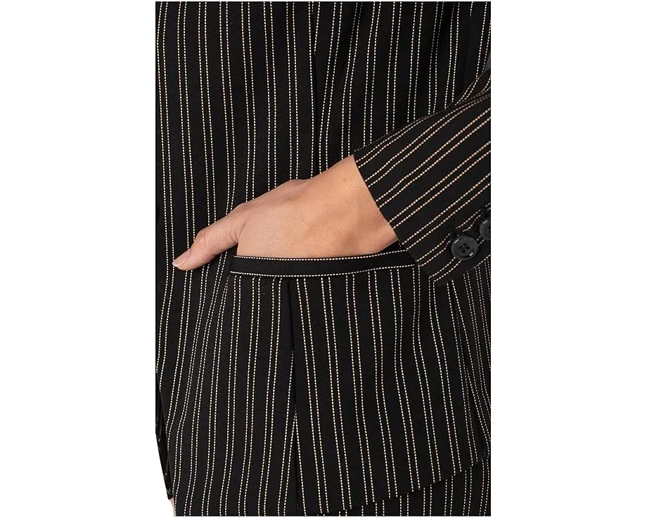 Приталенный блейзер Liverpool Los Angeles без воротника с суперстретч и полосатой расцветкой