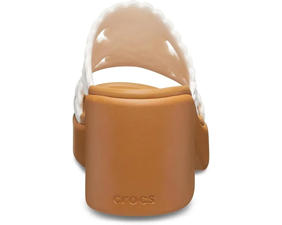 Сланцы Crocs Brooklyn с плетеным верхом и каблуком на платформе