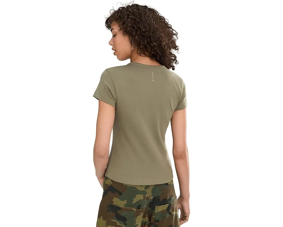 Футболка AllSaints Stevie из 100% хлопка с коротким рукавом и прямым подолом