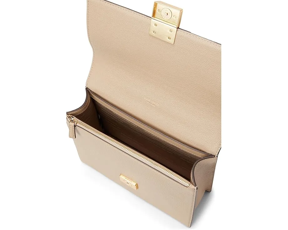 Плечевая сумка Kate Spade New York Deco с цепным ремнем из тисненой кожи