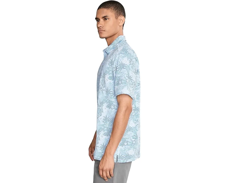 Поло Tommy Bahama Costa Wave Palm Azul с вышитым логотипом