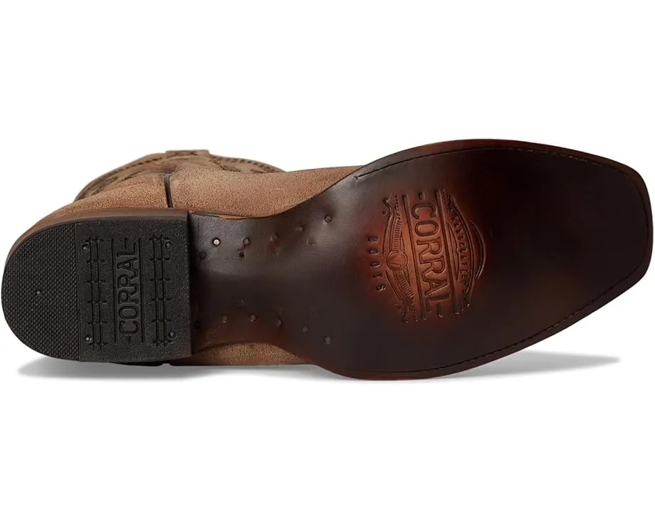 Сапоги Corral C4173 до середины икры с вышивкой и квадратным носком