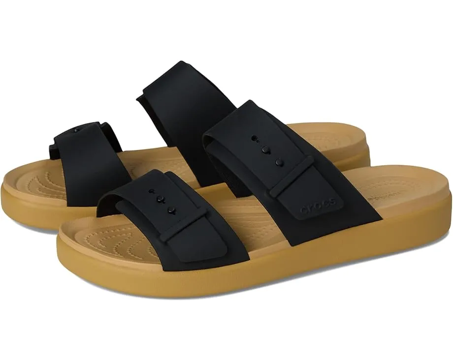 Сандалии Crocs Brooklyn Buckle Low Wedge с платформой и пеной LiteRide