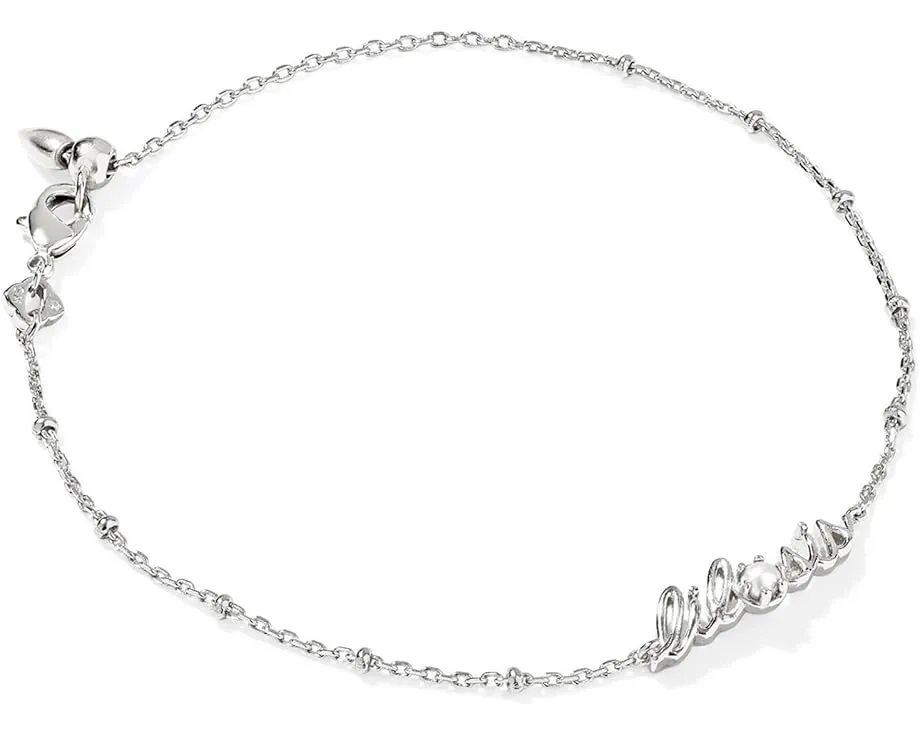 Браслет Kendra Scott Lil Sis Delicate Chain с жемчужным акцентом