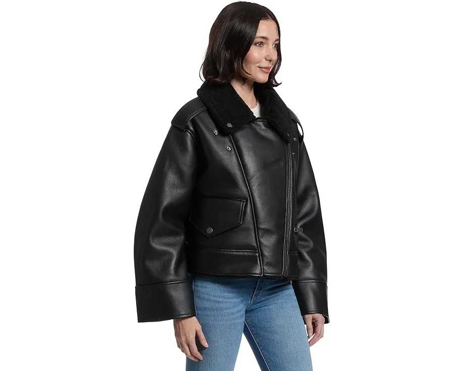 Косуха UGG Finnian Luxefluff Moto из искусственной кожи и овчины