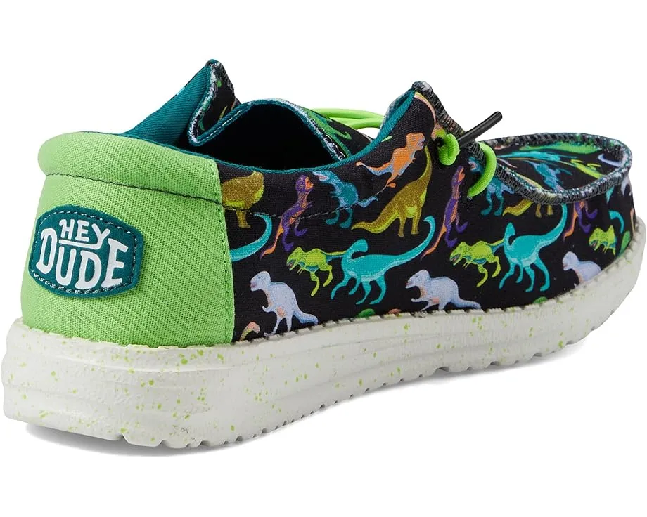 Детские лоферы Hey Dude Wally Dino с принтом динозавров