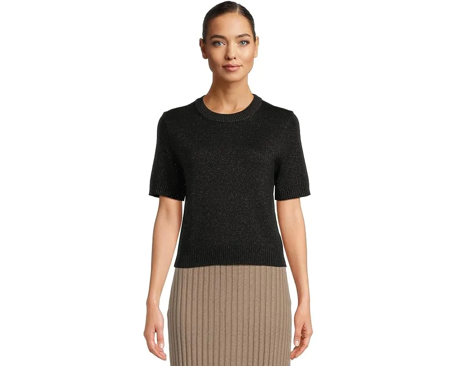 Lilla P Короткий свитер с пайетками из хлопка и кашемира с прямым подолом