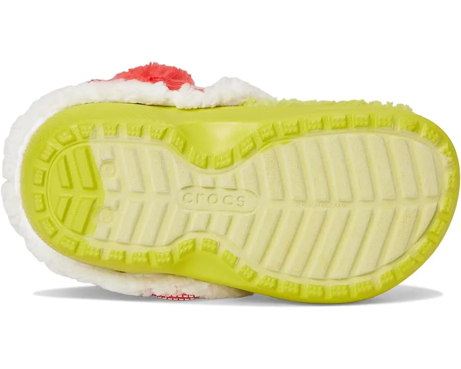 Утепленные кроксы The Grinch Classic Lined Clog для детей с искусственным мехом