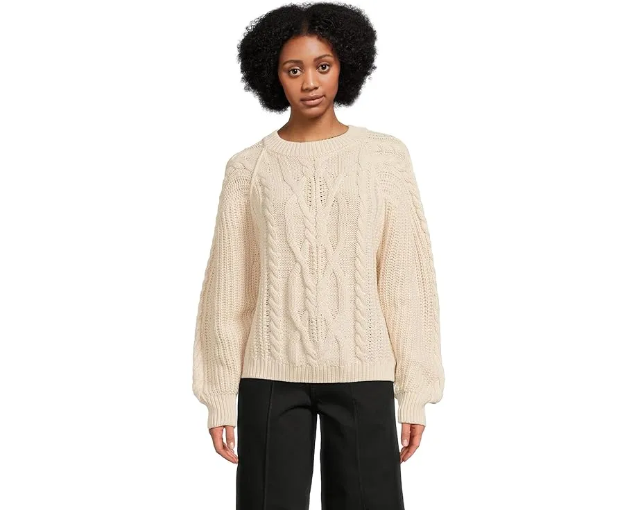 Свитер Free People Frankie Cable с рельефным узором и округлым вырезом