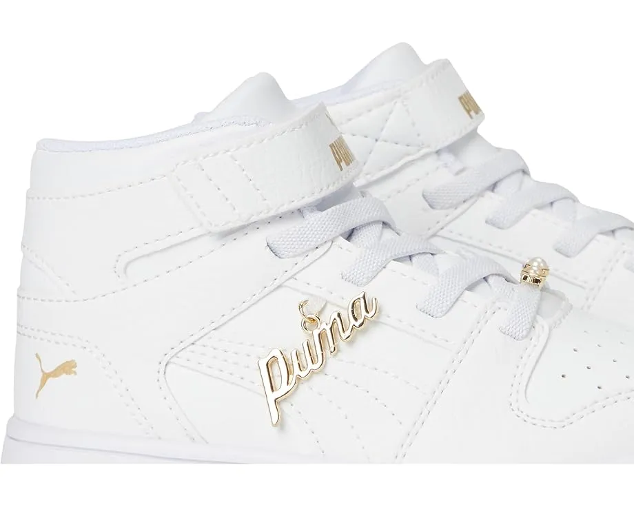 Кроссовки PUMA Kids Rebound Layup Mid на липучках с промежуточной подошвой EVA