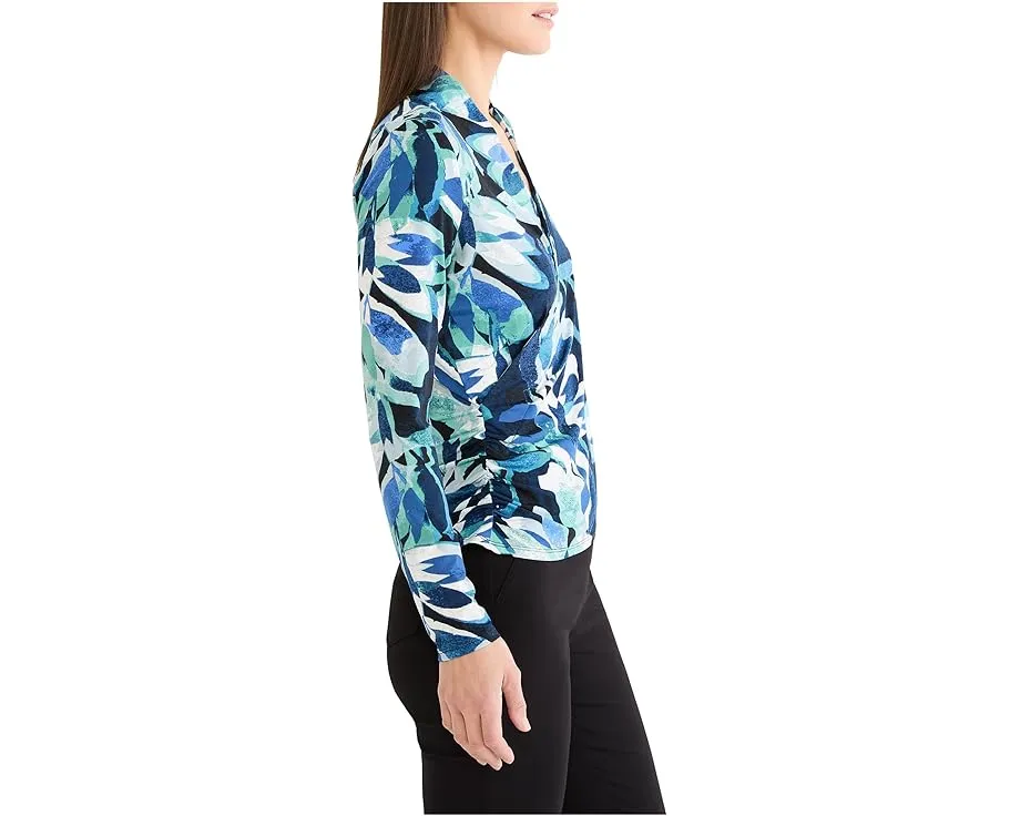 Топ Giverny Knit Wrap с запатентованным принтом и драпировкой NIC+ZOE