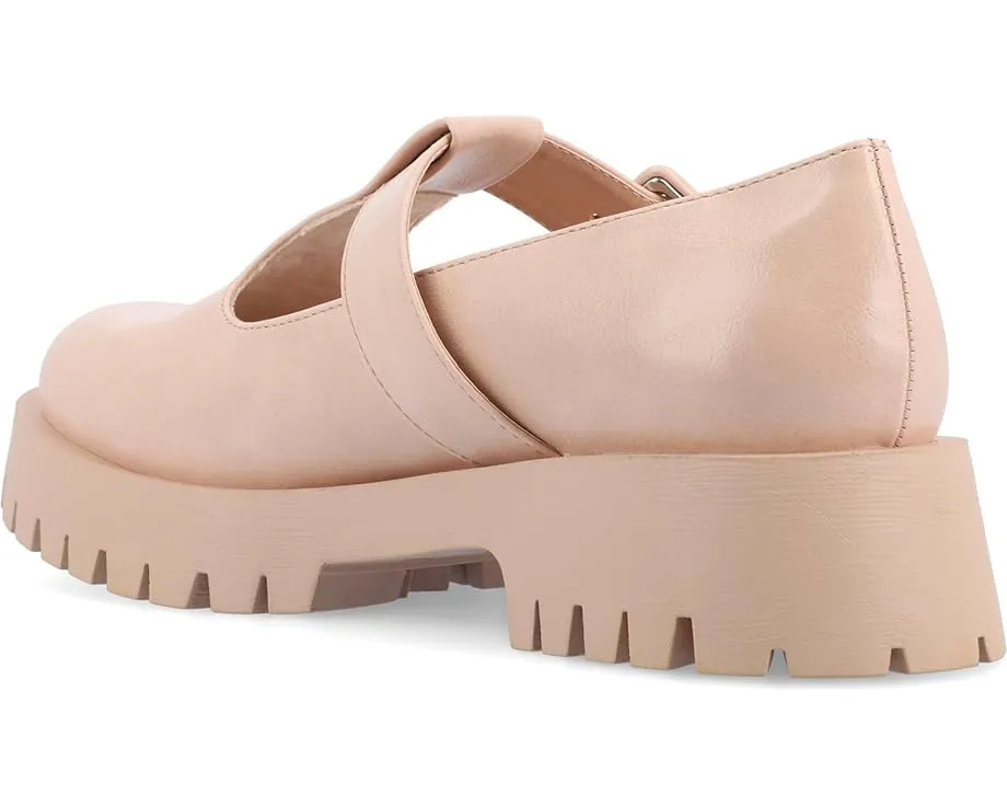 Балетки Suvi на устойчивом каблуке с Т-образным ремешком Journee Collection