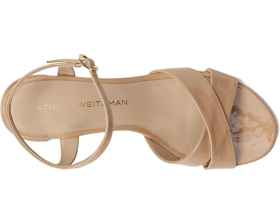 Сандалии Stuart Weitzman Dayna Block 50 на квадратном каблуке с открытым носком