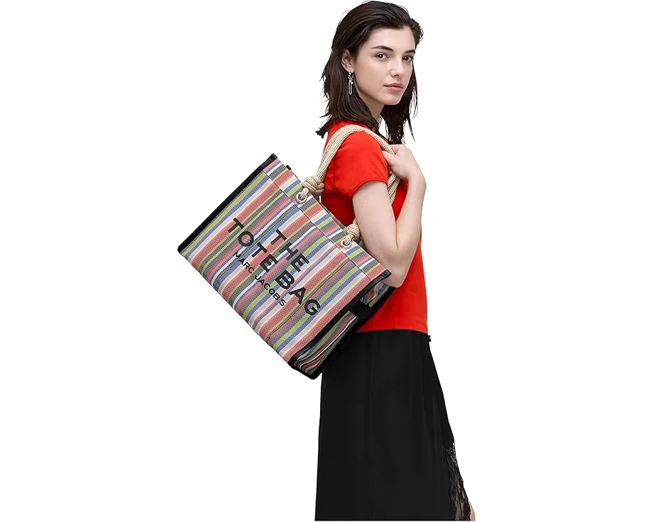 Большая сумка-тоут Marc Jacobs из полосатой сетки