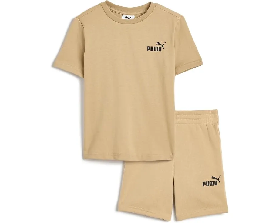 Детский комплект из футболки с логотипом и шорт Puma Black