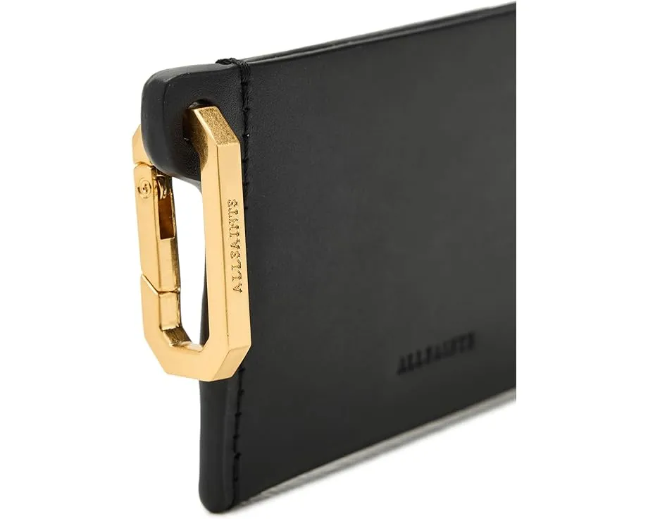 Кардхолдер AllSaints Hex с карабином из премиальной кожи