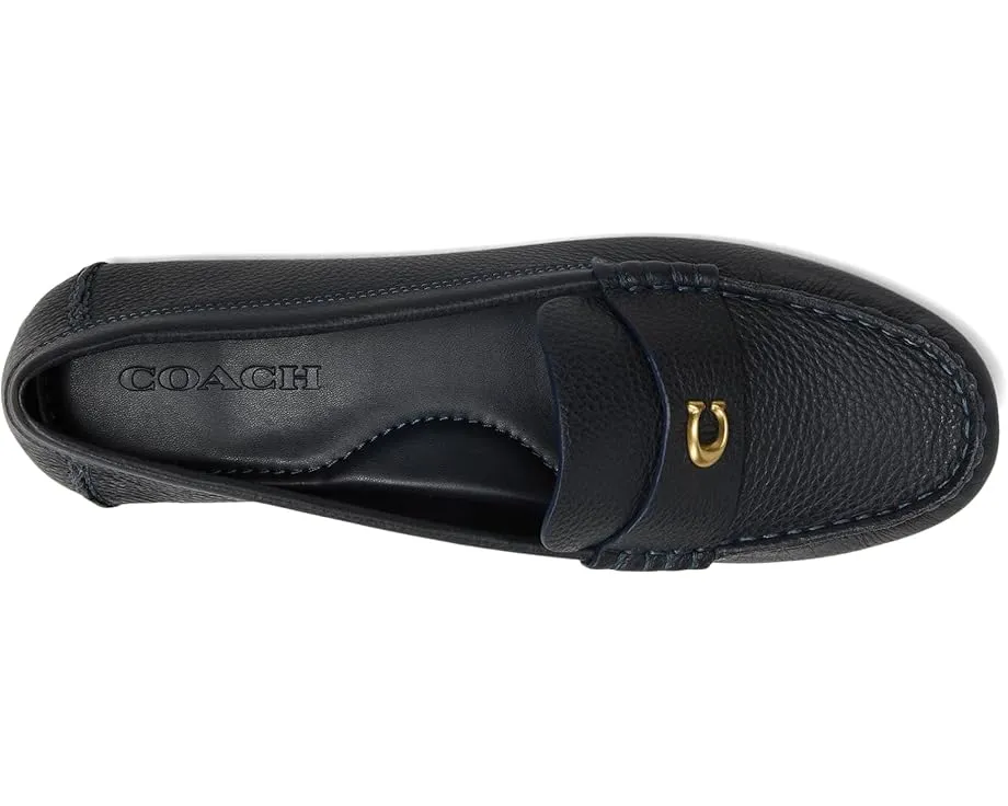 Мокасины COACH Sculpted C Leather Driver из кожи с логотипом на стельке