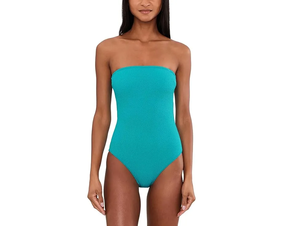 Цельный купальник бандо Seafolly Sea Dive с завязками на шее