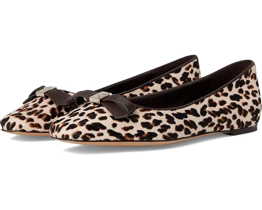 Балетки Kate Spade New York Deco Bow из леопардовой велюровой кожи с бантом
