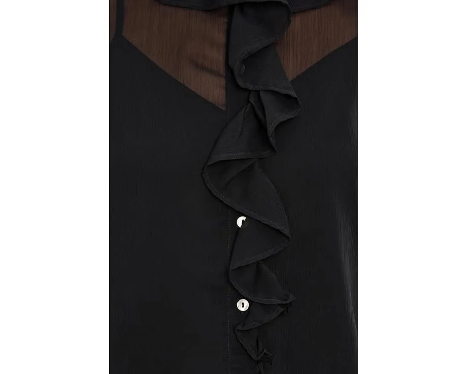 Блуза Liverpool Los Angeles с длинными рукавами и рюшами спереди