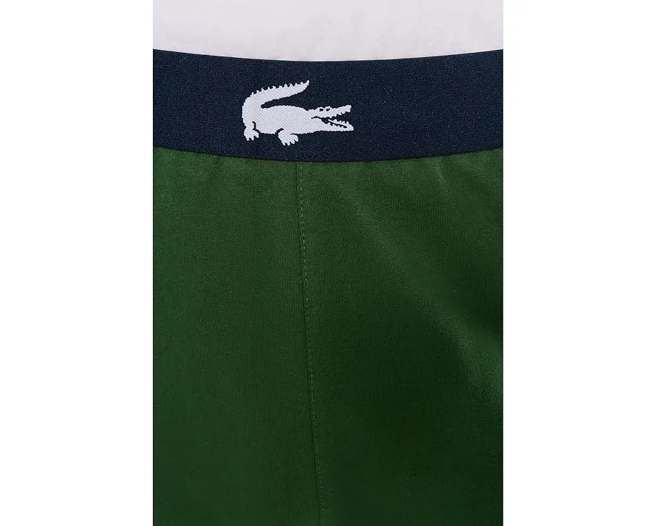 Брюки Lacoste для отдыха из флиса с принтом и прямым кроем