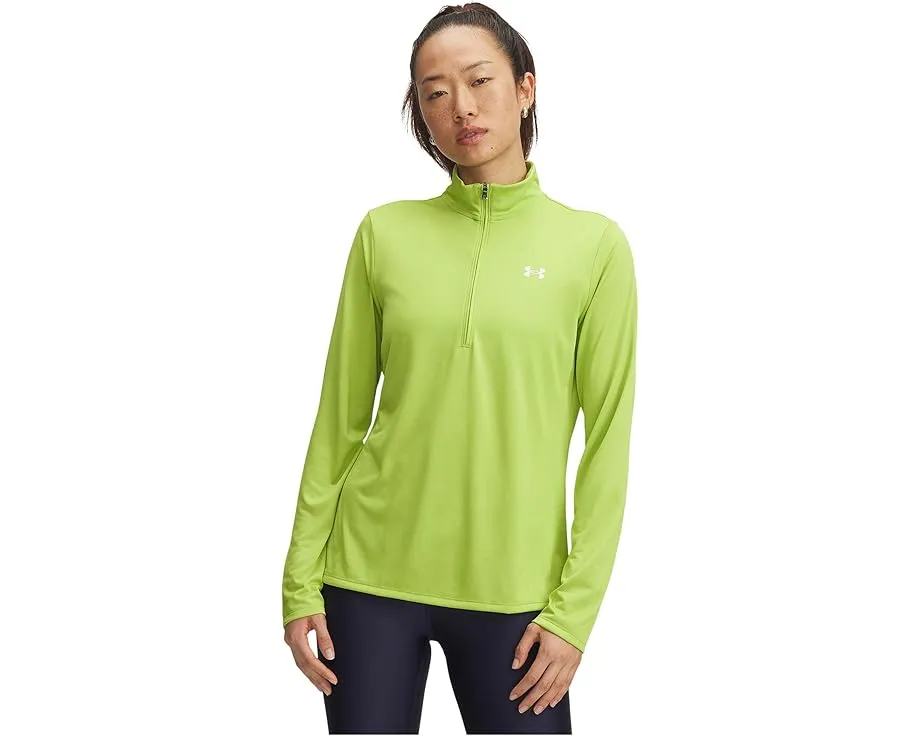Under Armour футболка Tech 1/2 Zip Solid с воротником и длинными рукавами